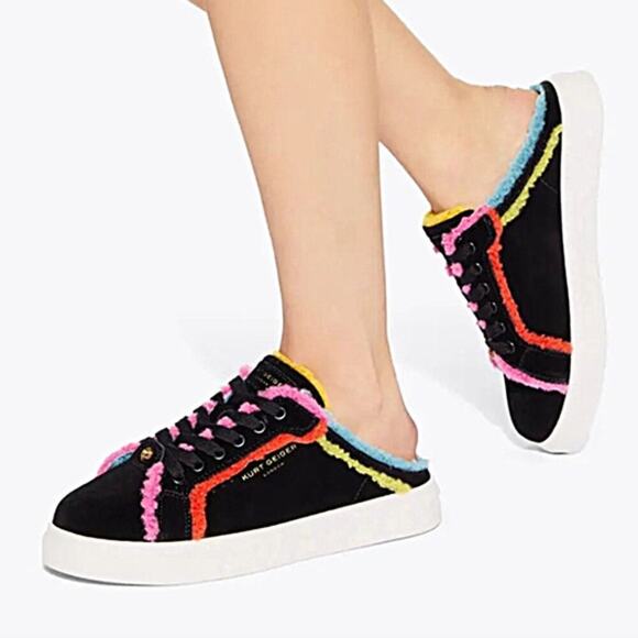 Kurt Geiger London Kensington Multicolor Fuzzy Mule Sneakers Size 41 - Picture 1 of 9